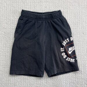 Nike Boy's Medium Just Do It Black Sportswear Fleece Shorts Training DC7247-010